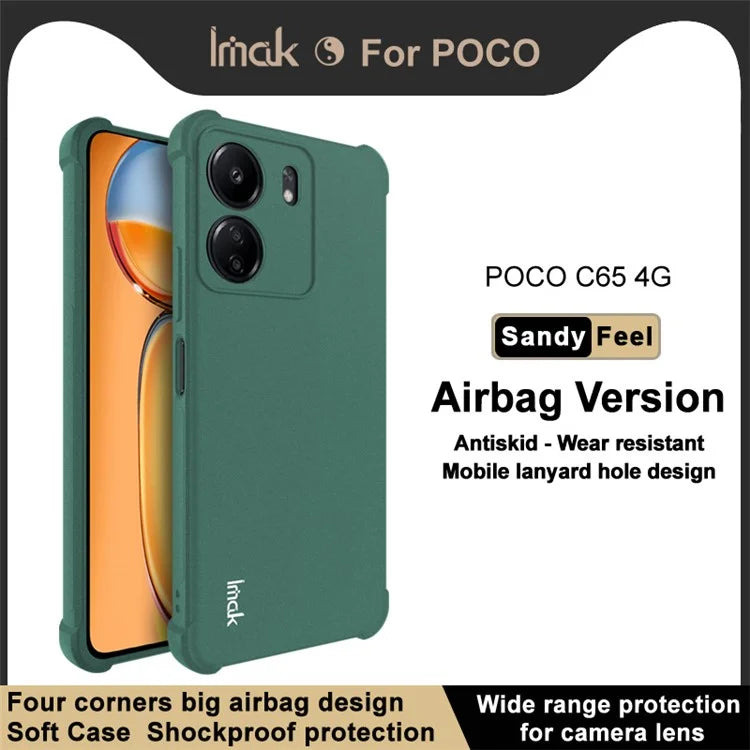 IMAK For Xiaomi Redmi 13C 4G / Poco C65 4G TPU Case Anti-drop Reinforced Corners Matte Phone Shell