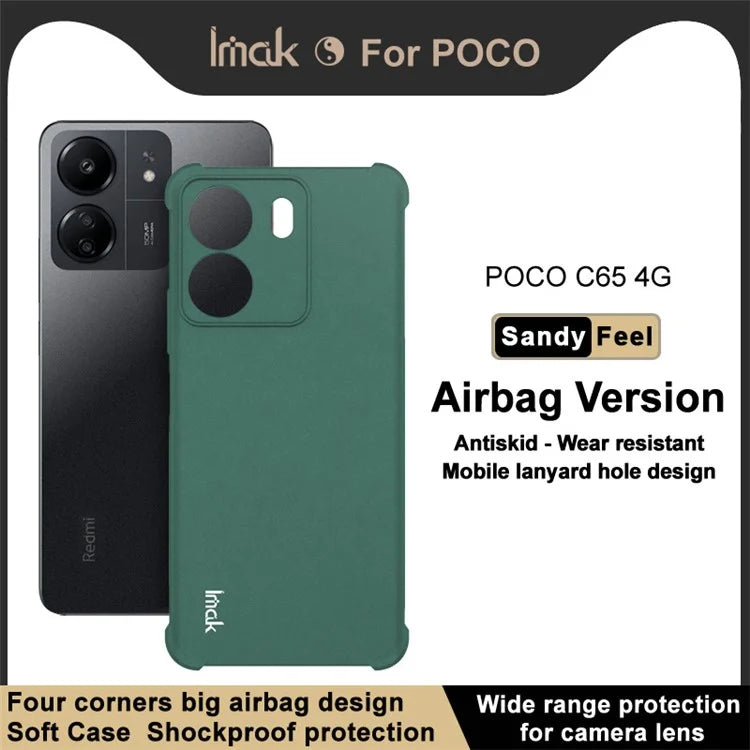 IMAK For Xiaomi Redmi 13C 4G / Poco C65 4G TPU Case Anti-drop Reinforced Corners Matte Phone Shell