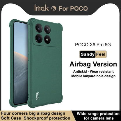 IMAK For Xiaomi Redmi K70E 5G / Poco X6 Pro 5G TPU Case Matte Airbag Corner Protective Back Shell