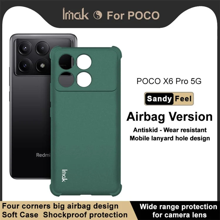 IMAK For Xiaomi Redmi K70E 5G / Poco X6 Pro 5G TPU Case Matte Airbag Corner Protective Back Shell