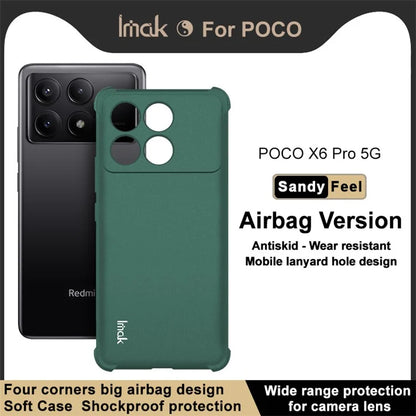 IMAK For Xiaomi Redmi K70E 5G / Poco X6 Pro 5G TPU Case Matte Airbag Corner Protective Back Shell