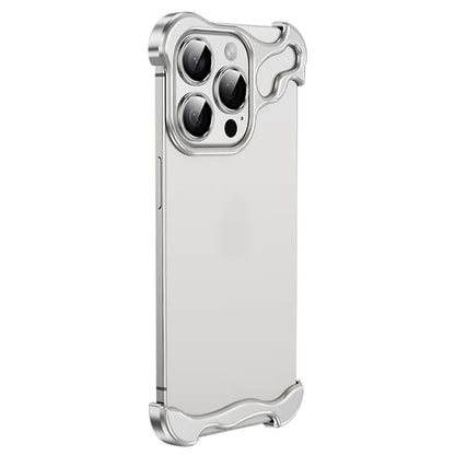 For iPhone 15 Pro Bumper Case with Camera Lens Protector Aluminum Alloy Frameless