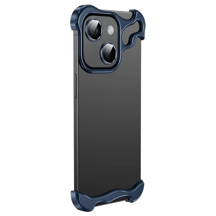For iPhone 15 Plus Bumper Case Aluminium Alloy Corner Pad Protection