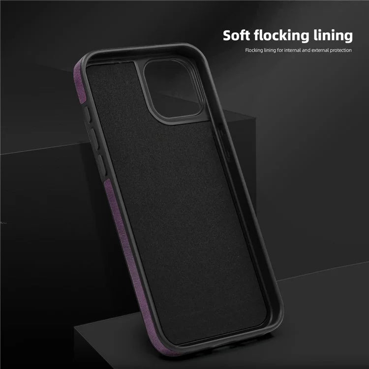 For iPhone 15 Plus Case PU Leather Coated TPU + PC Kickstand Phone Cover Compatible with MagSafe
