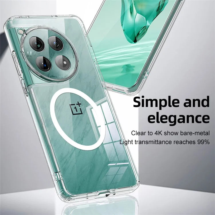 For OnePlus 12 5G Magnetic Case Anti-Scratch PC+TPU Phone Cover