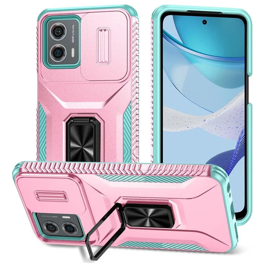 For Motorola Moto G 5G (2023) / (2024) Kickstand Case Phone Cover Slide Lens Protection