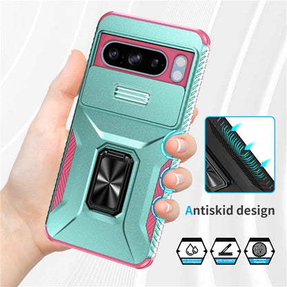 For Google Pixel 8 Pro Camera Protection Phone Case Kickstand Protective Cover