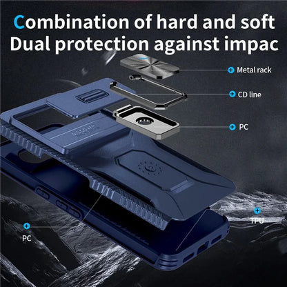 For Google Pixel 8 Pro Camera Protection Phone Case Kickstand Protective Cover