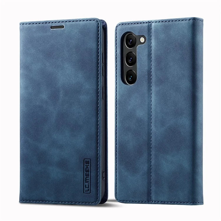 LC.IMEEKE For Samsung Galaxy S24 Case Microfiber Leather Folio Stand View Phone Cover