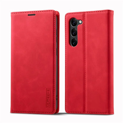 LC.IMEEKE For Samsung Galaxy S24 Case Microfiber Leather Folio Stand View Phone Cover
