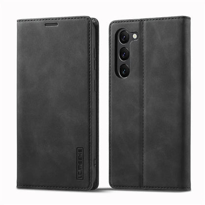 LC.IMEEKE For Samsung Galaxy S24 Case Microfiber Leather Folio Stand View Phone Cover