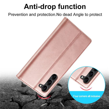 LC.IMEEKE For Samsung Galaxy S24+ Microfiber Leather Case Wallet Phone Cover Viewing Stand