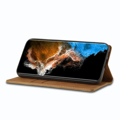 LC.IMEEKE For Samsung Galaxy S24+ Microfiber Leather Case Wallet Phone Cover Viewing Stand