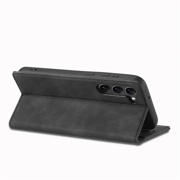 LC.IMEEKE For Samsung Galaxy S24+ Microfiber Leather Case Wallet Phone Cover Viewing Stand