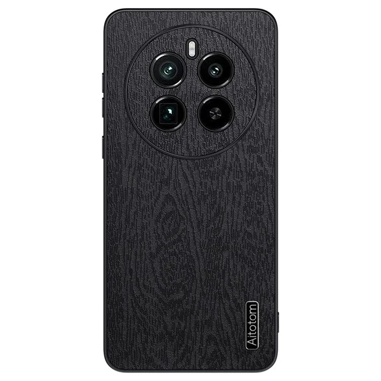 For Realme GT5 Pro 5G Wood Grain Case Drop Protection Phone Back Cover