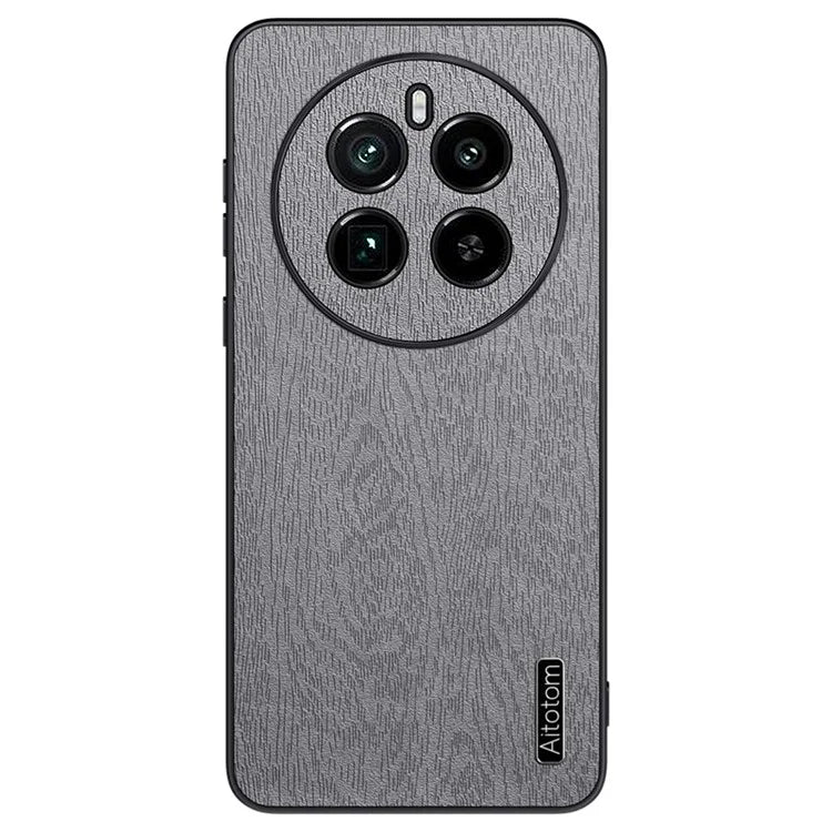 For Realme GT5 Pro 5G Wood Grain Case Drop Protection Phone Back Cover