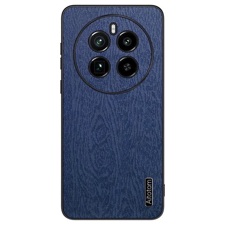 For Realme GT5 Pro 5G Wood Grain Case Drop Protection Phone Back Cover