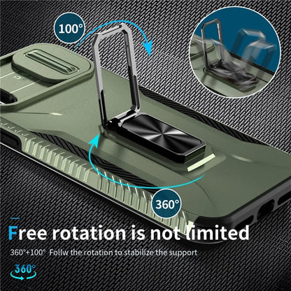 For iPhone X / XS Case with Camera Cover Slider, PC+TPU Armour Phone Shell