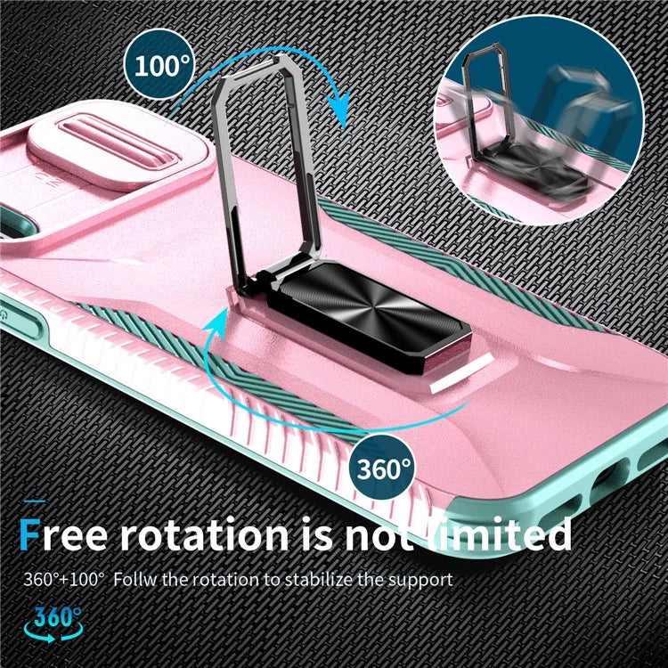 For iPhone XS Max Case with Camera Cover Kickstand Impact-Resistant Phone Protector