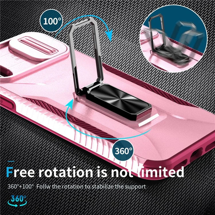 For iPhone XS Max Case with Camera Cover Kickstand Impact-Resistant Phone Protector