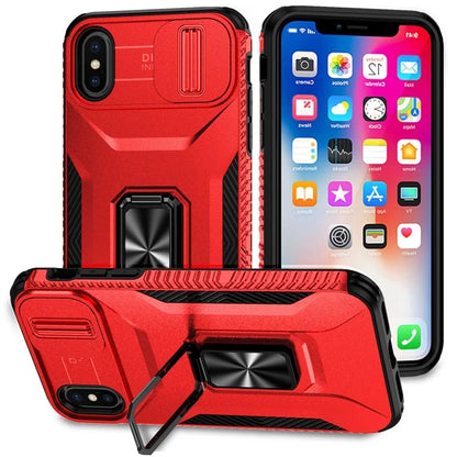For iPhone XS Max Case with Camera Cover Kickstand Impact-Resistant Phone Protector