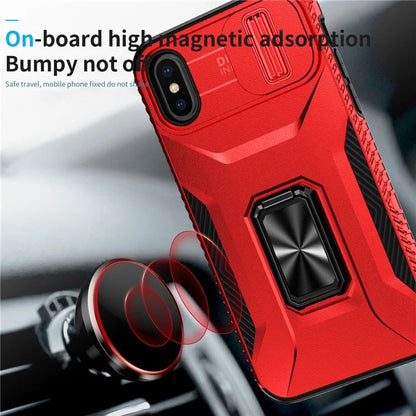 For iPhone XS Max Case with Camera Cover Kickstand Impact-Resistant Phone Protector