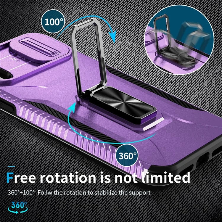 For iPhone XS Max Case with Camera Cover Kickstand Impact-Resistant Phone Protector