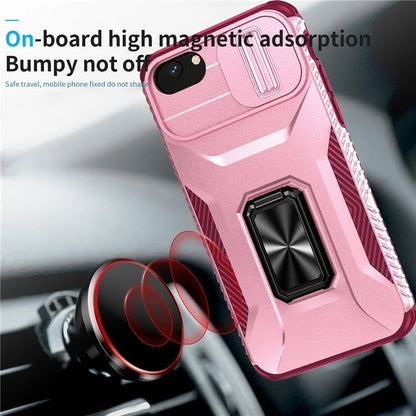 For iPhone 7 4.7 inch / 8 4.7 inch / SE (2020) / SE (2022) Case Anti-dust PC+TPU Cover with Slide Lens Lid