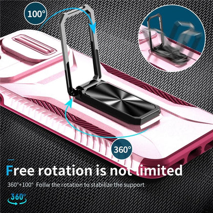 For iPhone 7 4.7 inch / 8 4.7 inch / SE (2020) / SE (2022) Case Anti-dust PC+TPU Cover with Slide Lens Lid