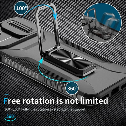 For iPhone 7 4.7 inch / 8 4.7 inch / SE (2020) / SE (2022) Case Anti-dust PC+TPU Cover with Slide Lens Lid