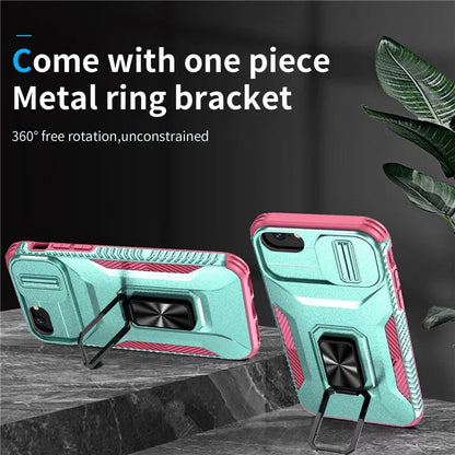 For iPhone 7 4.7 inch / 8 4.7 inch / SE (2020) / SE (2022) Case Anti-dust PC+TPU Cover with Slide Lens Lid