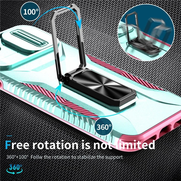 For iPhone 7 4.7 inch / 8 4.7 inch / SE (2020) / SE (2022) Case Anti-dust PC+TPU Cover with Slide Lens Lid