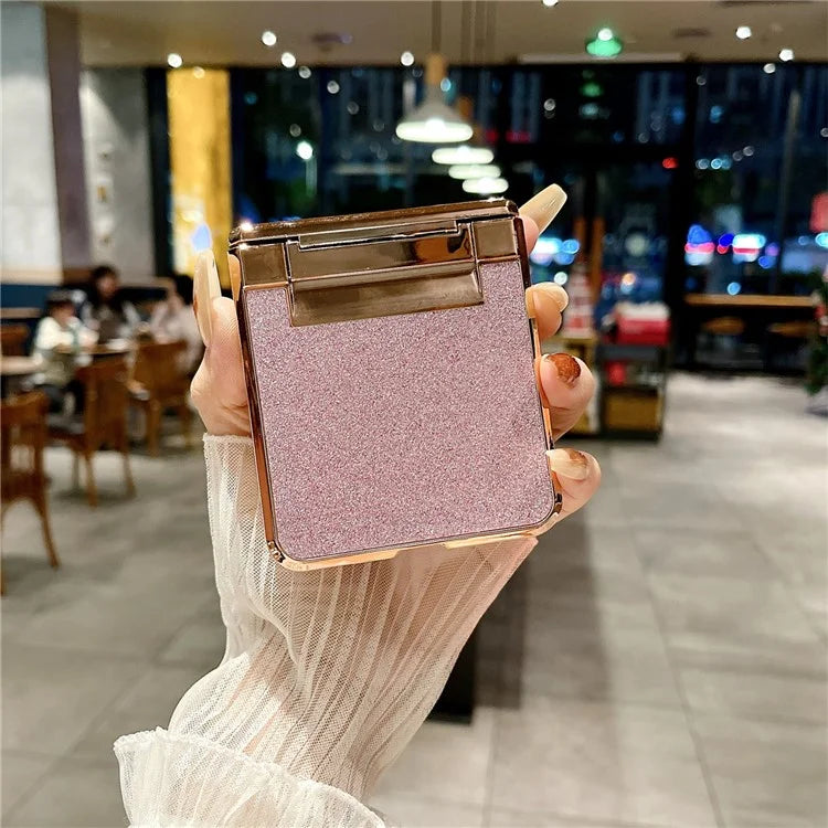 For vivo X Flip Glitter Bling Phone Case PU Leather+Hard PC Back Cover