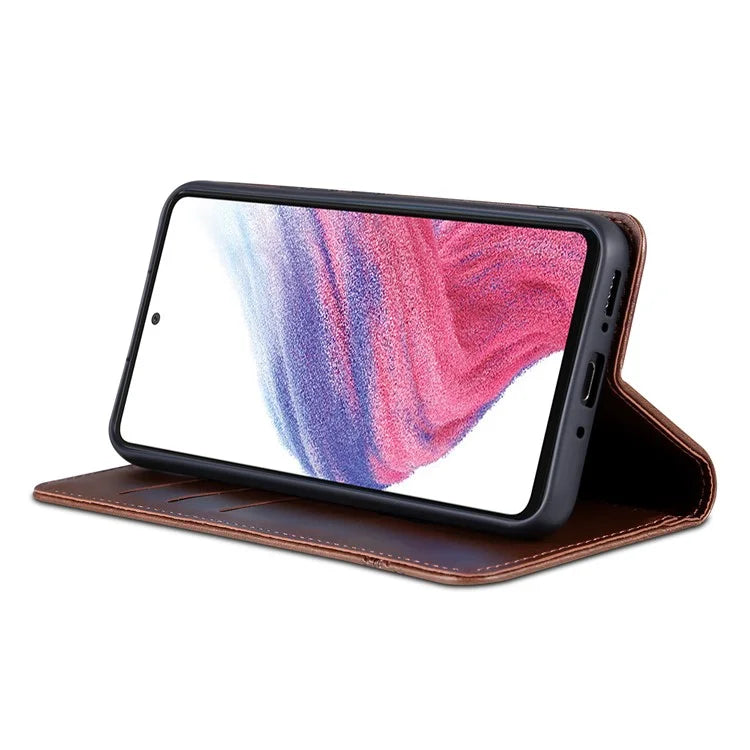 AZNS For Samsung Galaxy A05s 4G PU Leather Cover Stand Magnetic Adsorption Phone Case