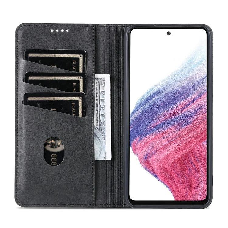 AZNS For Samsung Galaxy A05s 4G PU Leather Cover Stand Magnetic Adsorption Phone Case