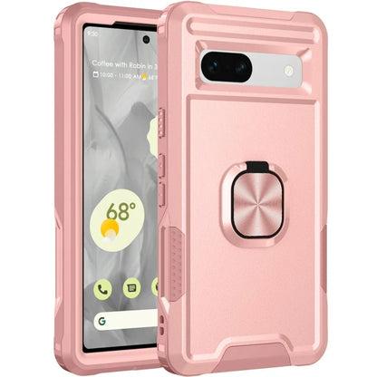 For Google Pixel 8a Case Slim-Fit Hard PC+Silicone Rotatable Kickstand Protective Cover