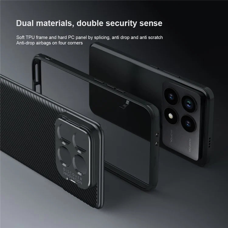 NILLKIN CamShield Prop Series for Xiaomi Redmi K70 5G / K70 Pro 5G Case Kickstand Precise Cut-out Cover