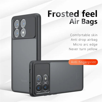 For Xiaomi Redmi K70E 5G / Poco X6 Pro 5G Matte Case 2-in-1 Skin-touch TPU+PC Mobile Phone Cover
