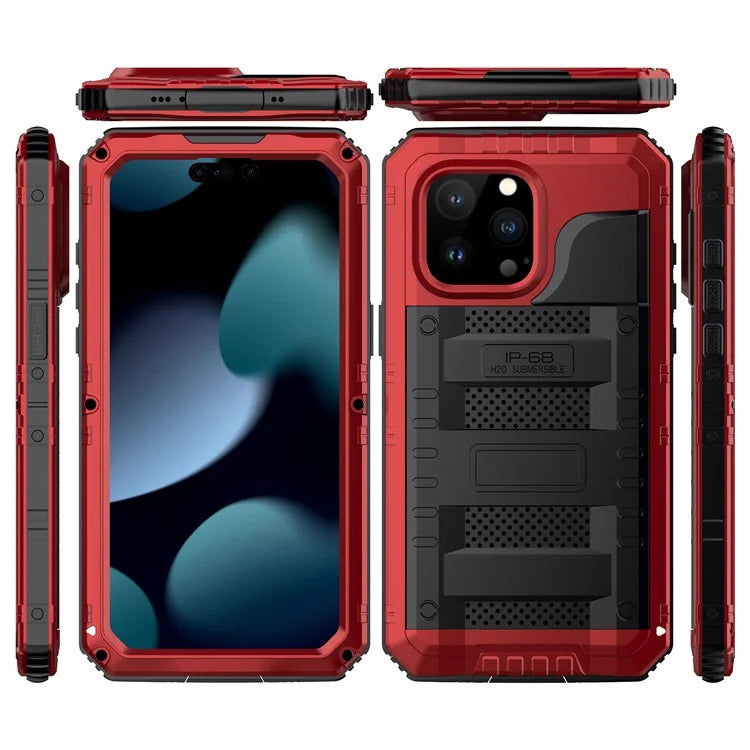 For iPhone 15 Pro Max IP68 Waterproof Case Anti-drop Phone Cover with Screen Protector
