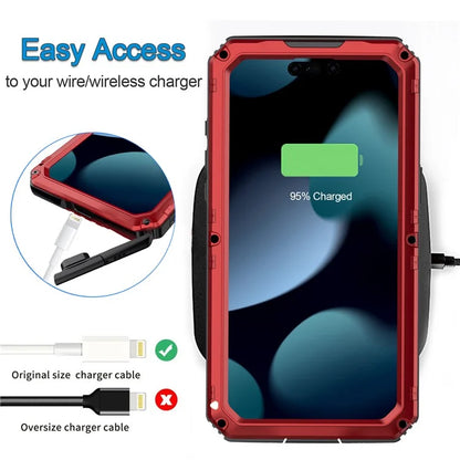IP68 Waterproof Phone Case for iPhone 15 Pro PC+Silicone Cover with Screen Protector