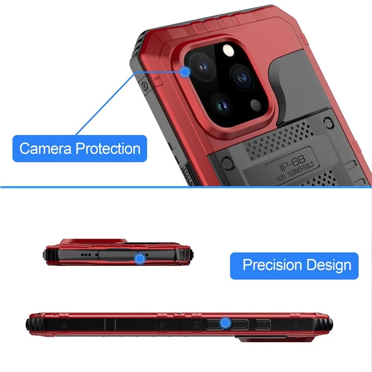 IP68 Waterproof Phone Case for iPhone 15 Pro PC+Silicone Cover with Screen Protector