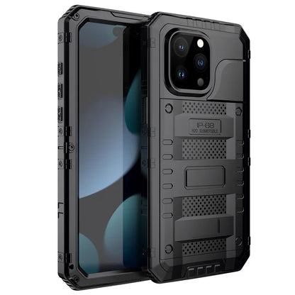 IP68 Waterproof Phone Case for iPhone 15 Pro PC+Silicone Cover with Screen Protector