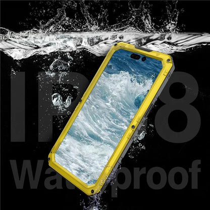IP68 Waterproof Phone Case for iPhone 15 Pro PC+Silicone Cover with Screen Protector