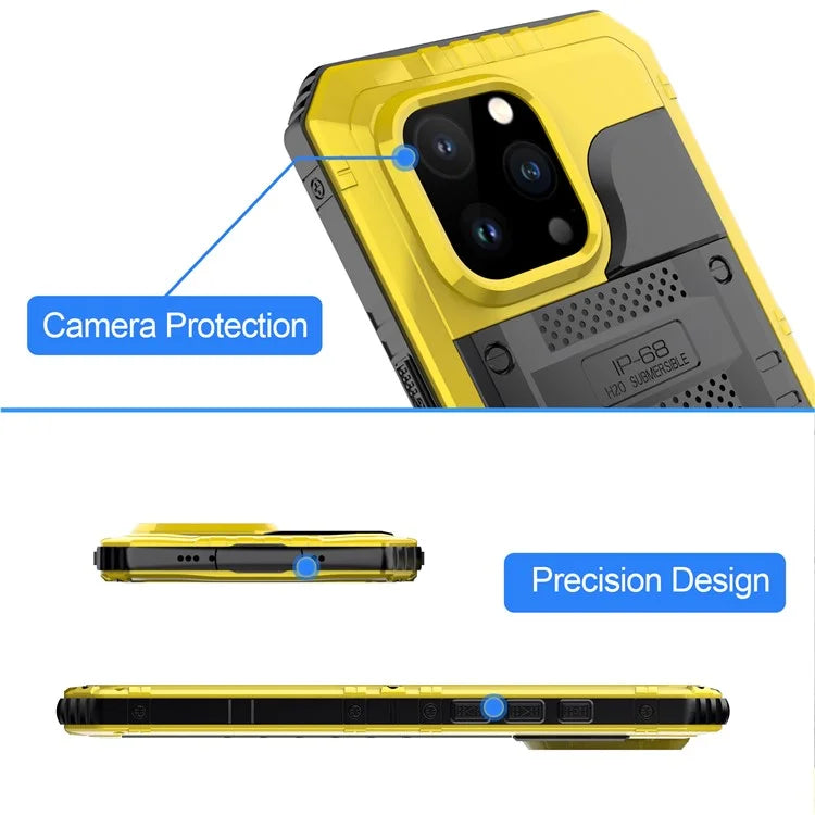 IP68 Waterproof Phone Case for iPhone 15 Pro PC+Silicone Cover with Screen Protector