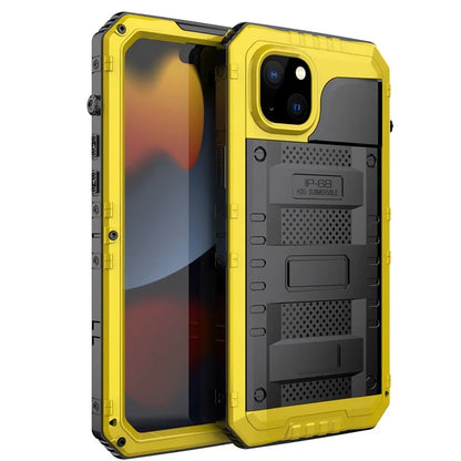 For iPhone 15 IP68 Waterproof Case Drop-proof PC+Silicone Cover with Screen Protector