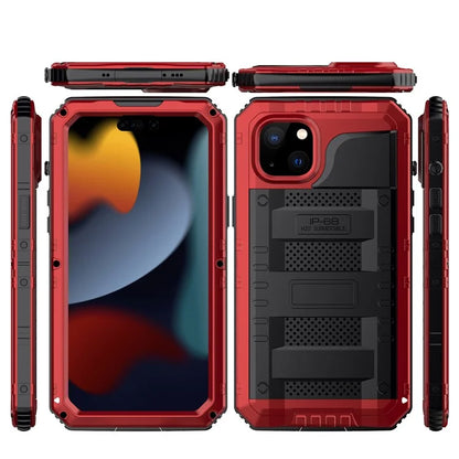 For iPhone 15 IP68 Waterproof Case Drop-proof PC+Silicone Cover with Screen Protector