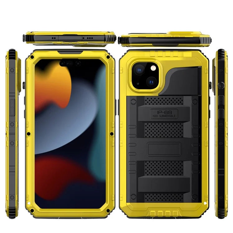 For iPhone 15 Plus Phone Case IP68 Waterproof PC+Silicone Cover with Screen Protector