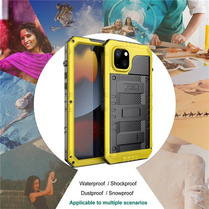 For iPhone 15 Plus Phone Case IP68 Waterproof PC+Silicone Cover with Screen Protector