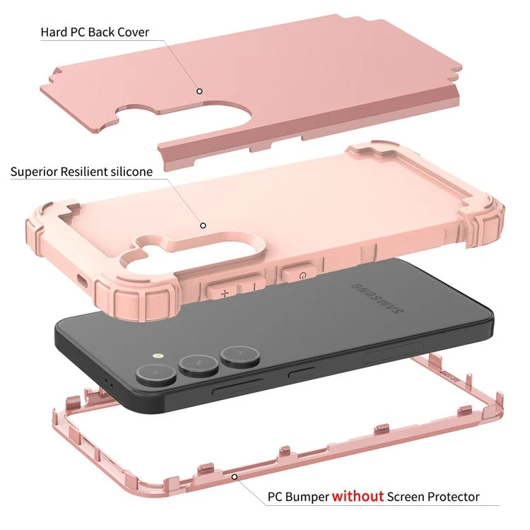 L-Style For Samsung Galaxy S24+ Case Drop-proof PC + Silicone Protective Back Cover