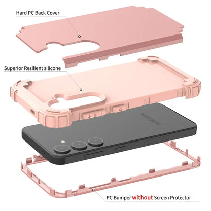 L-Style For Samsung Galaxy S24+ Case Drop-proof PC + Silicone Protective Back Cover